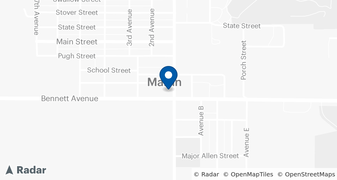 Map of Dairy Queen Location:: 215 W Bennett Ave, Martin, SD, 57551